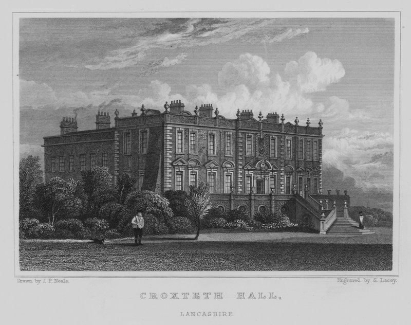 Croxteth Hall, Lancashire (metszet) alkotó: John Preston Neale