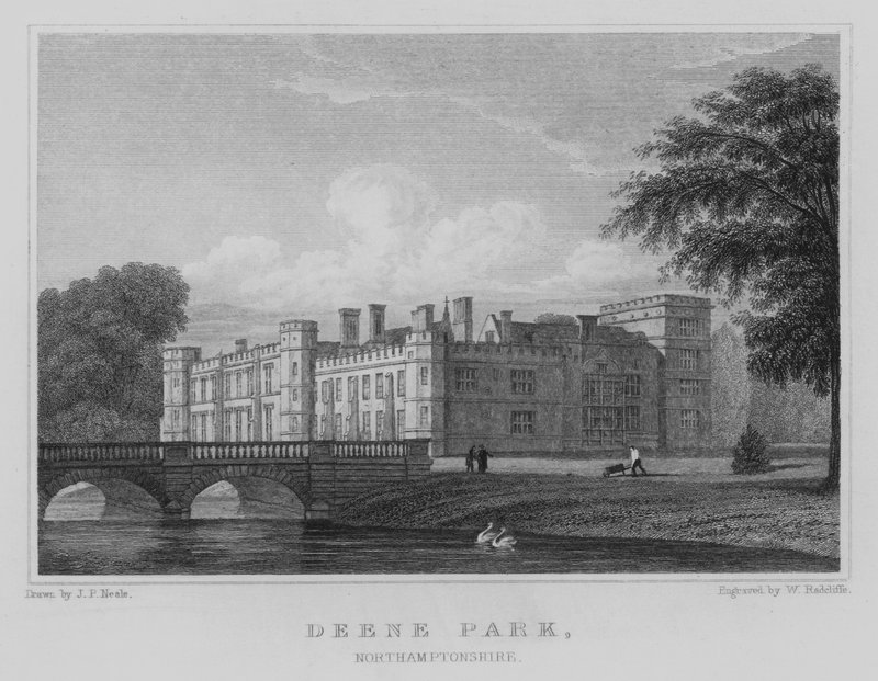 Deene Park, Northamptonshire (metszet) alkotó: John Preston Neale