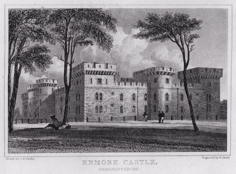 Enmore kastély, Somersetshire (metszet) alkotó: John Preston Neale