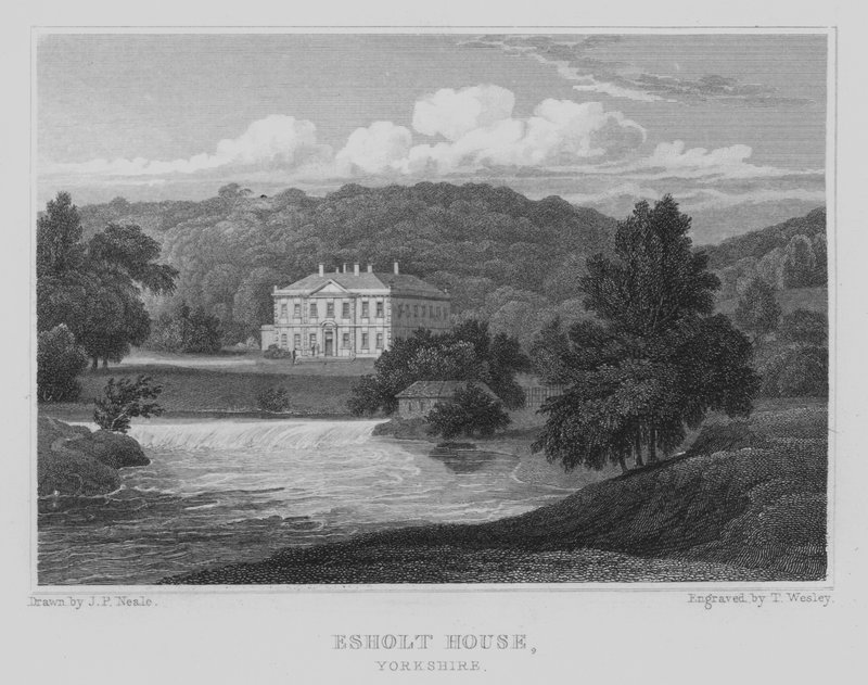 Esholt House, Yorkshire (metszet) alkotó: John Preston Neale