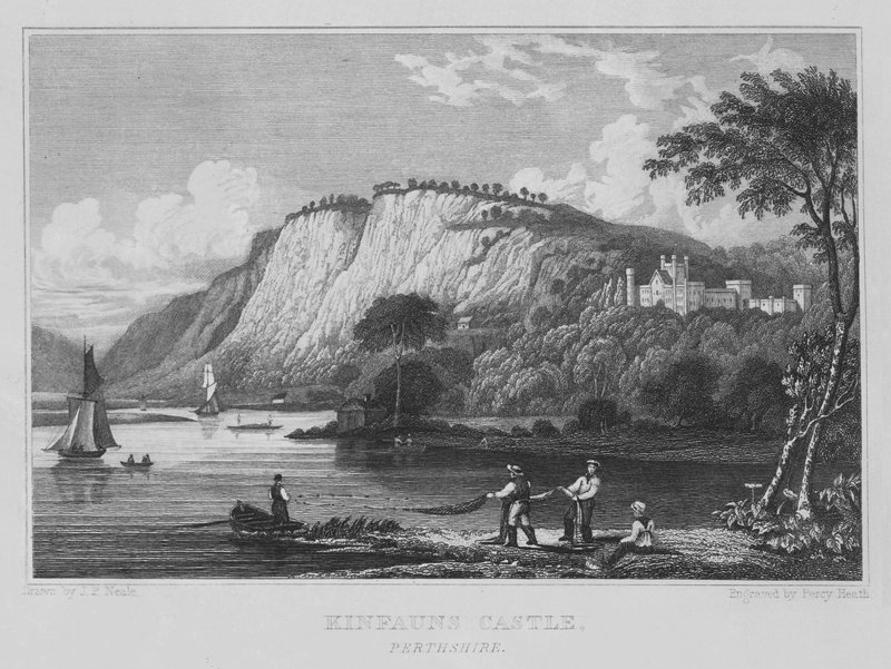 Kinfauns kastély, Perthshire (metszet) alkotó: John Preston Neale