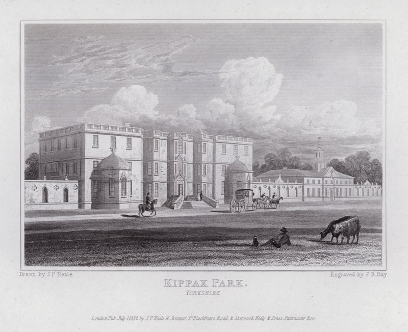 Kippax Park, Yorkshire (metszet) alkotó: John Preston Neale