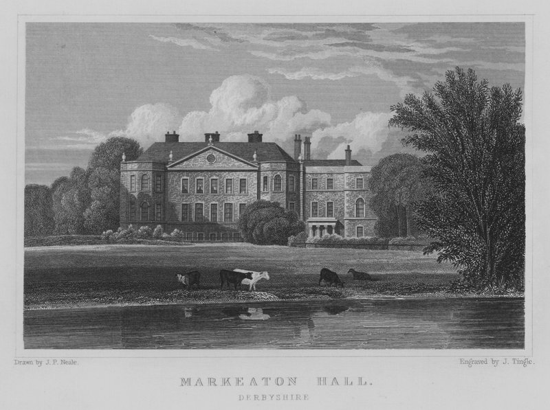 Markeaton Hall, Derbyshire (metszet) alkotó: John Preston Neale