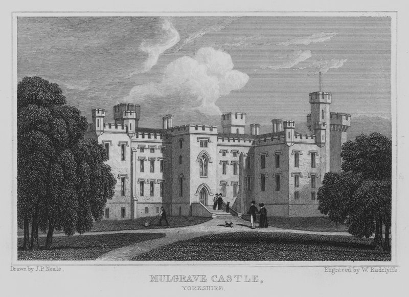 Mulgrave kastély, Yorkshire (metszet) alkotó: John Preston Neale