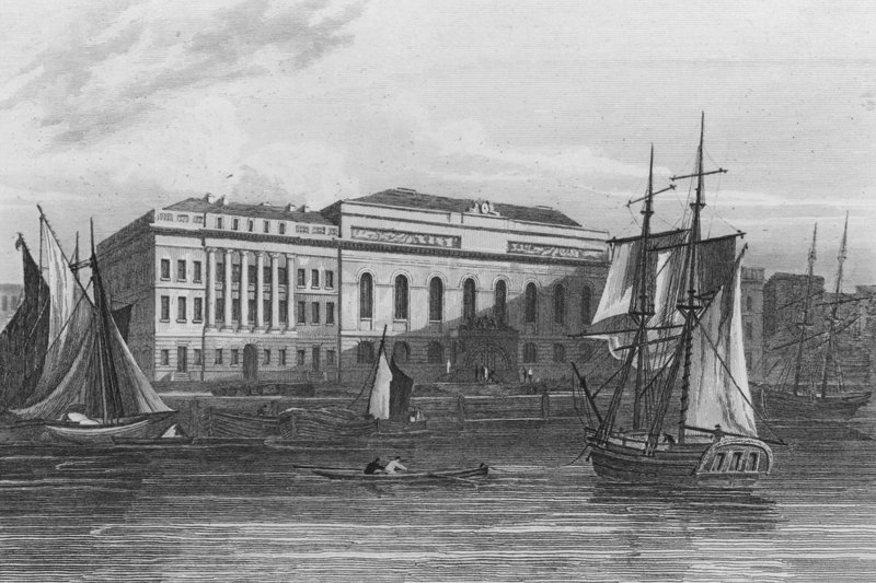 New Custom House, London (metszet) alkotó: John Preston Neale