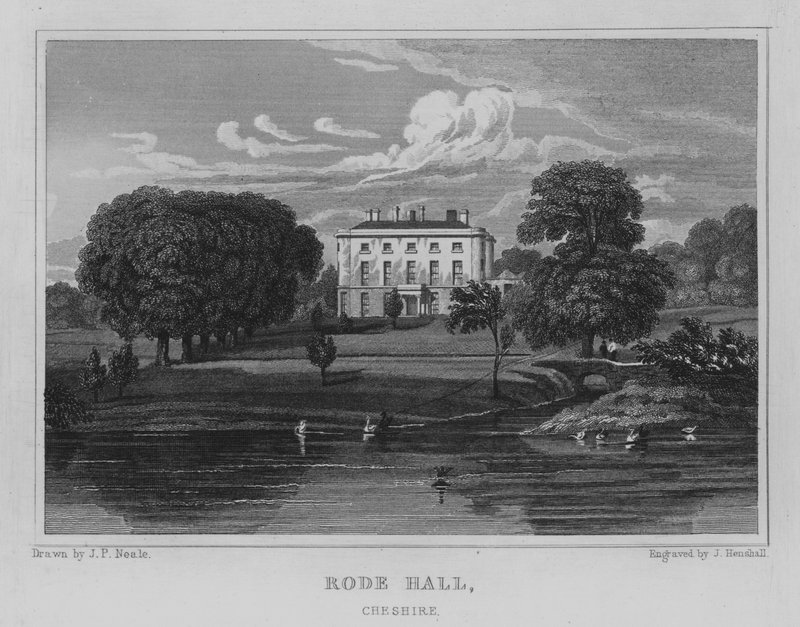 Rode Hall, Cheshire (metszet) alkotó: John Preston Neale