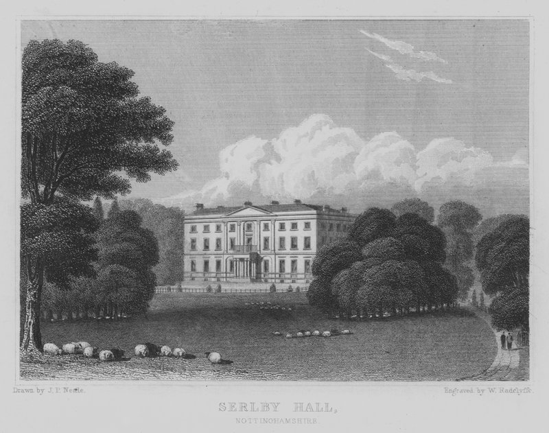Serlby Hall, Nottinghamshire (metszet) alkotó: John Preston Neale