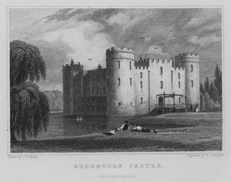 Sherborne kastély, Oxfordshire (metszet) alkotó: John Preston Neale