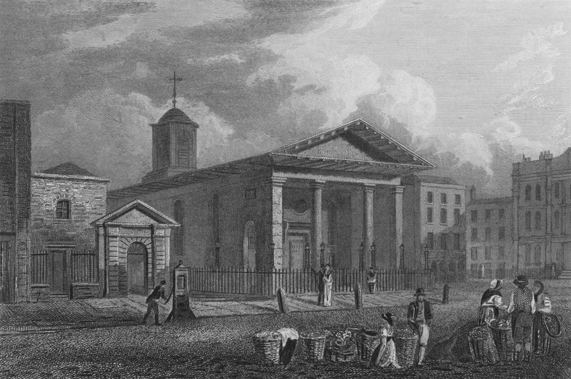 Szent Pál templom, Covent Garden (metszet) alkotó: John Preston Neale