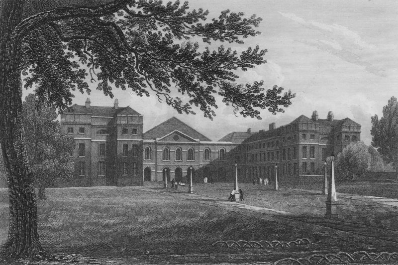 The Foundling Hospital (metszet) alkotó: John Preston Neale