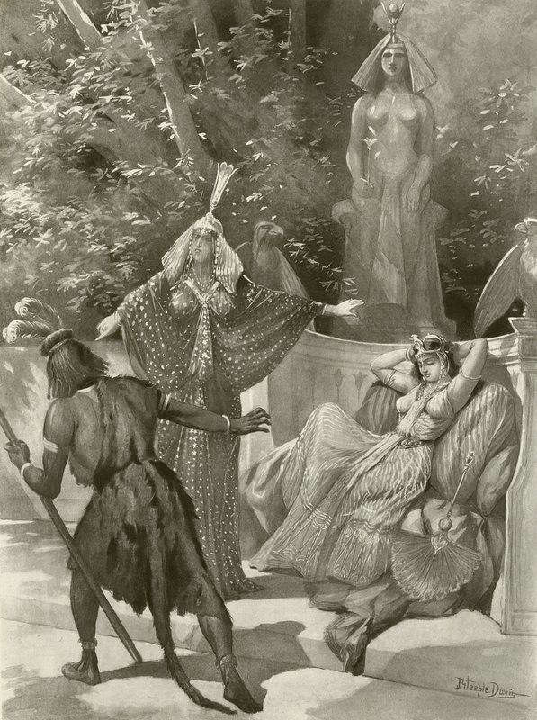A varázsfuvola, II. felvonás vii. jelenet (metszet) alkotó: J. Steeple Davis