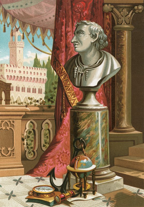 Amerigo Vespucci alkotó: J. Ventura