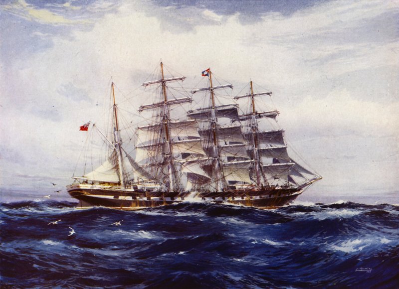 Clipper hajók: Medway (színes litho) alkotó: Jack (after) Spurling
