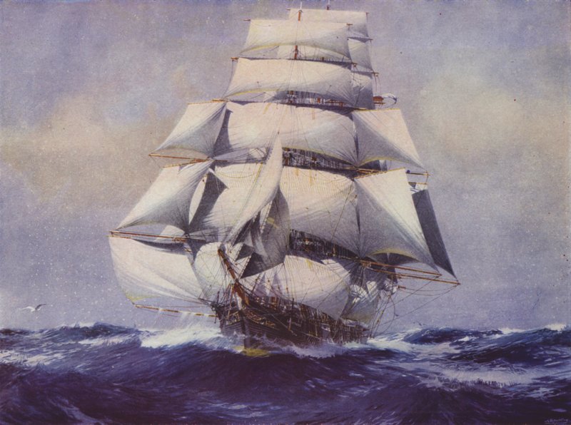 Clipper hajó Lightning teljes vitorlában alkotó: Jack Spurling