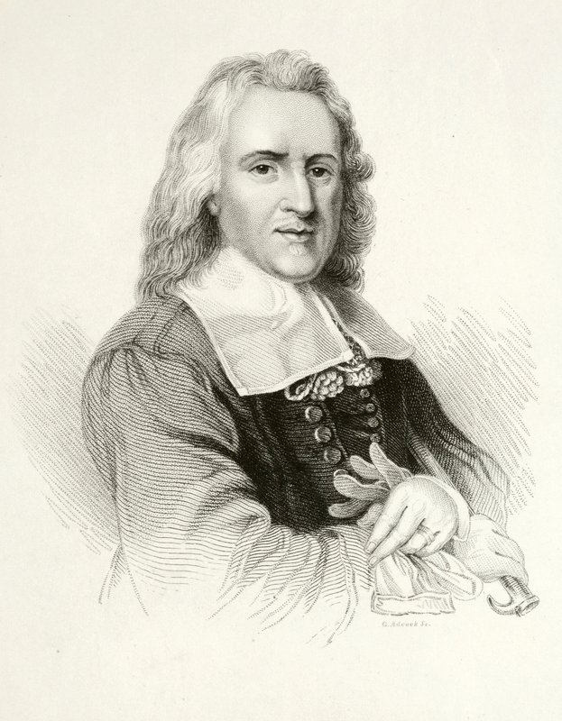 Izaak Walton, angol szerző (metszet) alkotó: Jacob (after) Huysmans