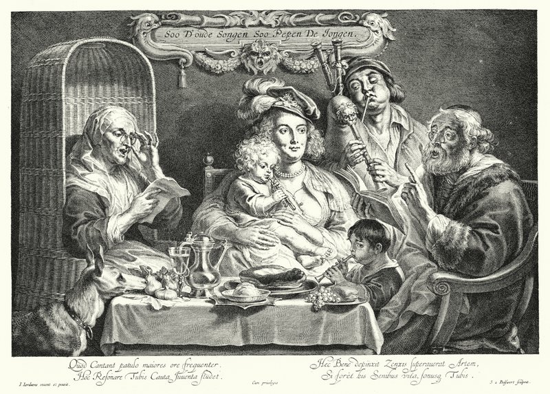 A családi koncert (metszet) alkotó: Jacob the Elder (after) Jordaens