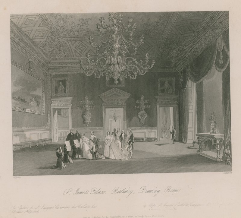 Születésnapi ünnepségek a Szent Jakab-palota szalonjában alkotó: Jacob van der Heyden