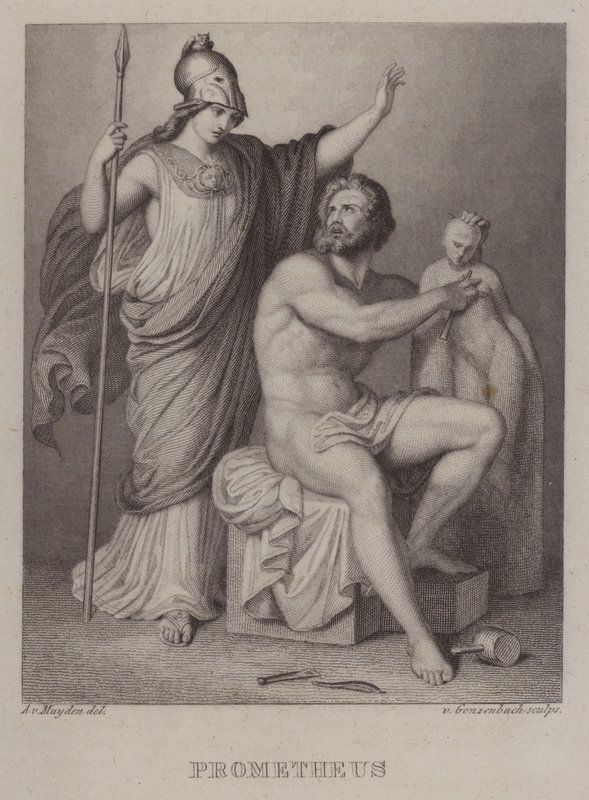 Prométheusz (metszet) alkotó: Jacques Alfred van Muyden