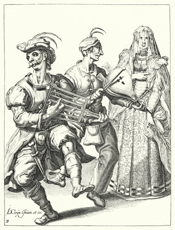 Álarcos (metszet) alkotó: Jacques II de Gheyn
