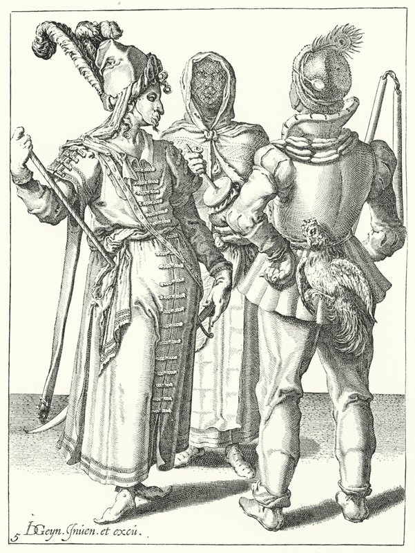 Álarcos (metszet) alkotó: Jacques II de Gheyn