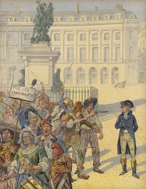 Napóleon Bonaparte forradalmi zavargások közepette alkotó: Jacques Marie Gaston Onfray de Breville (Job)