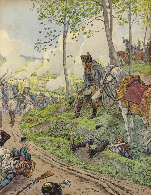 Bonaparte Napóleon Marengónál alkotó: Jacques Marie Gaston Onfray de Breville (Job)