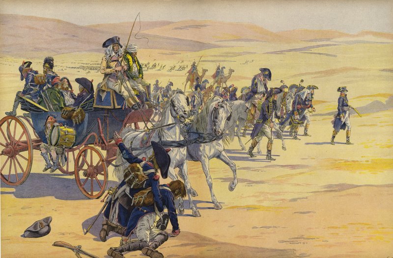 Bonaparte Napóleon és csapatai a sivatagban alkotó: Jacques Marie Gaston Onfray de Breville (Job)