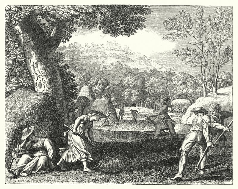 Szüreti jelenet (metszet) alkotó: Jacques Stella