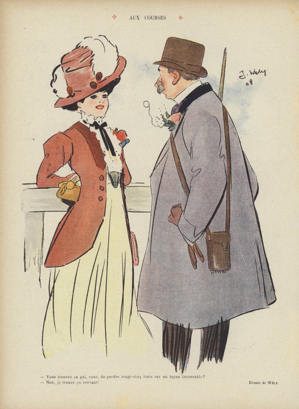 A versenyeken. Illusztráció Le Rire alkotó: Jacques Wely