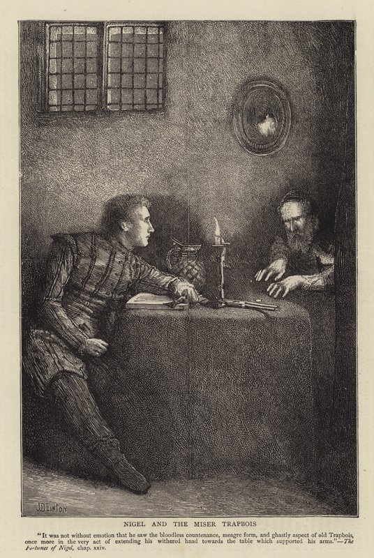 Nigel és a fösvény Trapbois alkotó: James Dromgole Linton