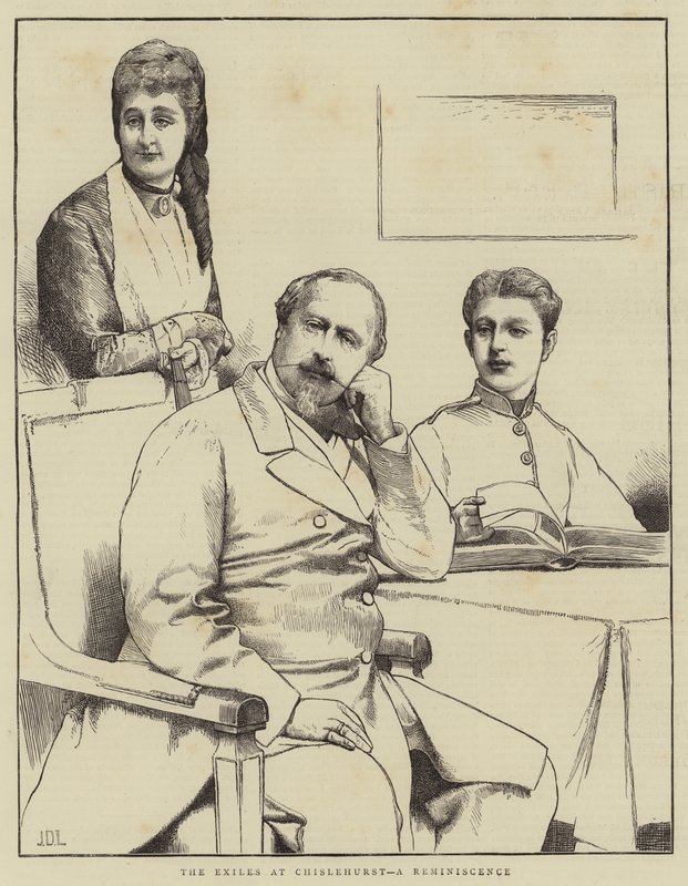 A száműzöttek Chislehurstben, visszaemlékezés alkotó: James Dromgole Linton