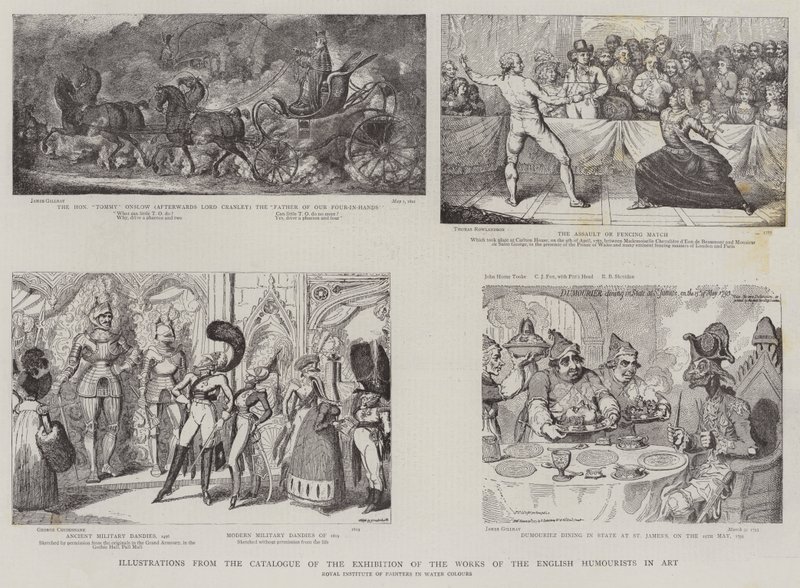 Illusztráció az Angol humoristák művei a művészetben című kiállítás katalógusából alkotó: James Gillray