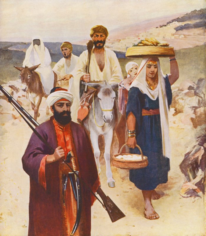 Szentföld: Názáret közelében (színes litográfia) alkotó: James (after) Clark
