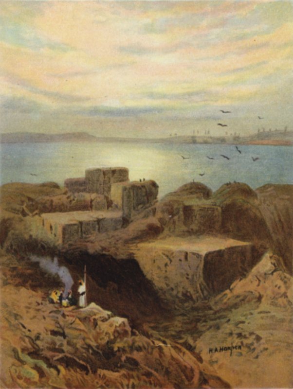 Babilon romjai és függőkertek (színes litó) alkotó: James (after) Clark