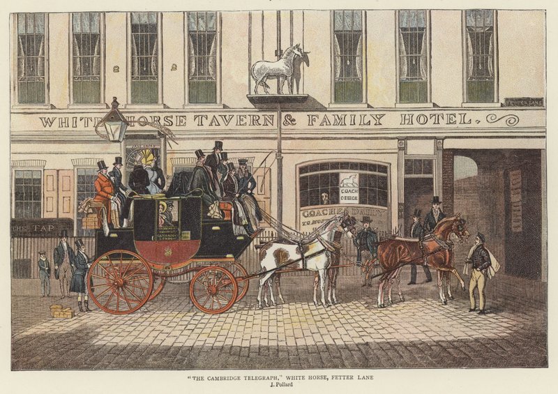 "The Cambridge Telegraph", White Horse, Fetter Lane alkotó: James (after) Pollard