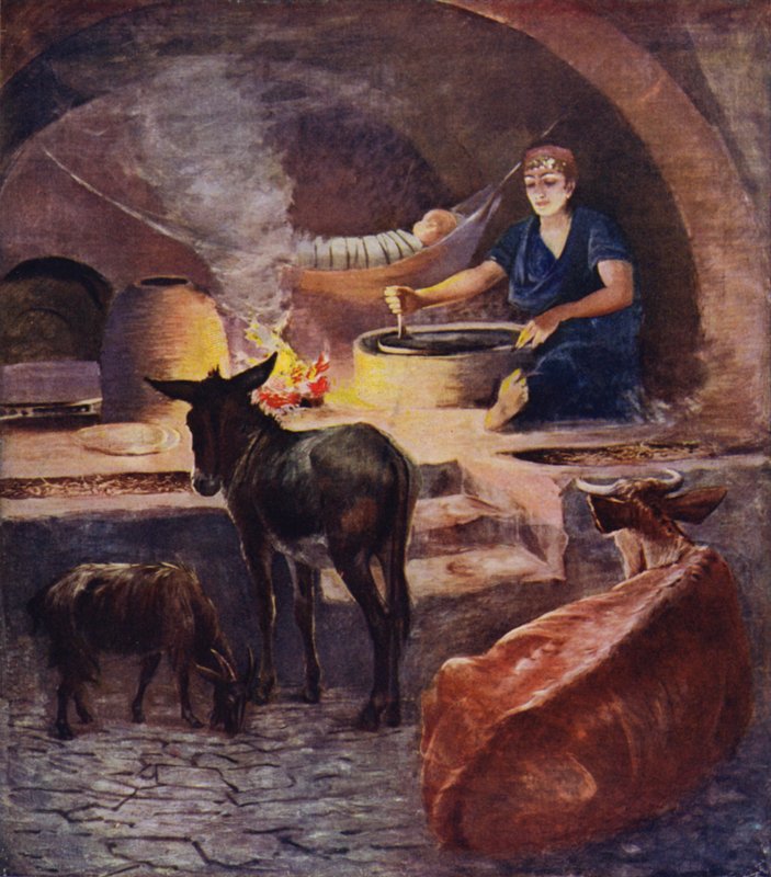 Egy Fellahheen-ház belseje, kora reggel télen alkotó: James Clark