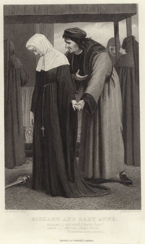 Richárd és Lady Anne, III. Richárd, I. felvonás, II. jelenet alkotó: James Dawson Watson