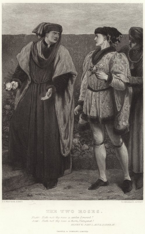 A két rózsa, VI. Henrik, I. rész, II. felvonás, IV. jelenet alkotó: James Dawson Watson