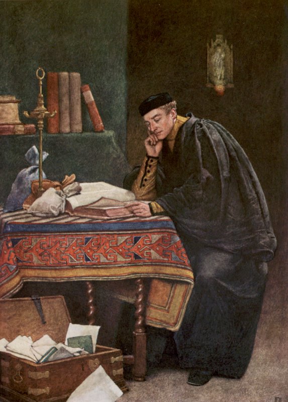 Shakespeare A velencei kalmár című műve: Antonio (színes litográfia) alkotó: James Dromgole Linton
