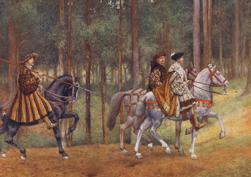 Shakespeare A velencei kalmár című műve: Bassanio és Gratiano (színes litográfia) alkotó: James Dromgole Linton