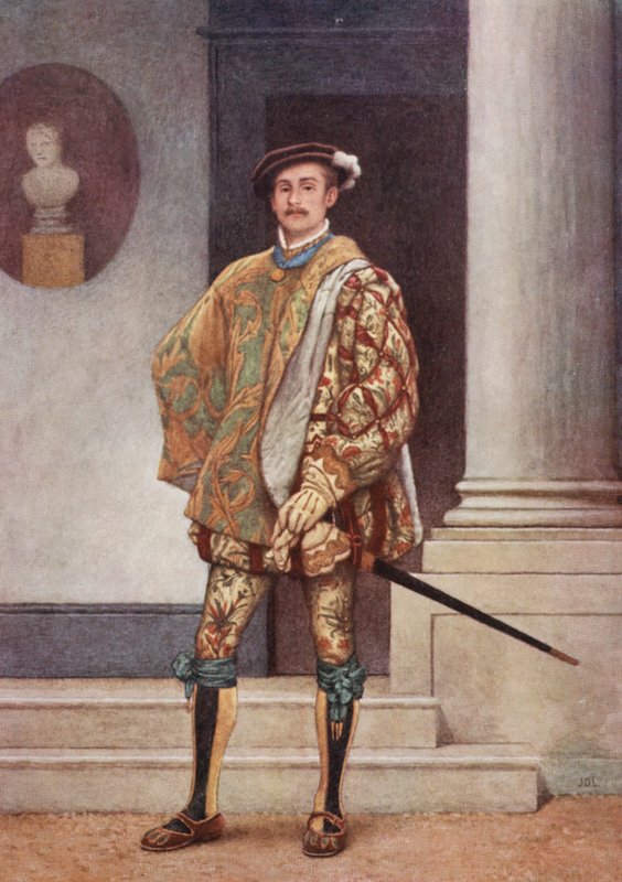 Shakespeare A velencei kalmár című műve: Gratiano (színes litográfia) alkotó: James Dromgole Linton