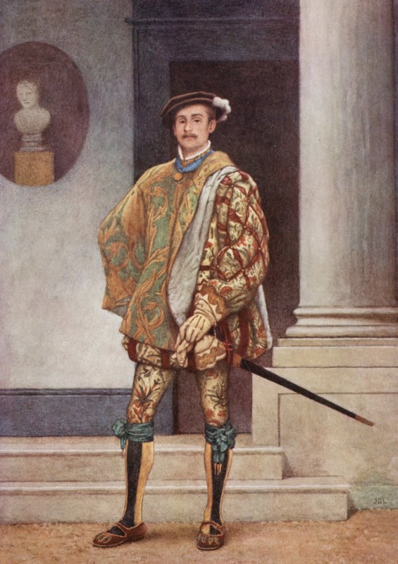 Shakespeare A velencei kalmár című műve: Gratiano (színes litográfia) alkotó: James Dromgole Linton