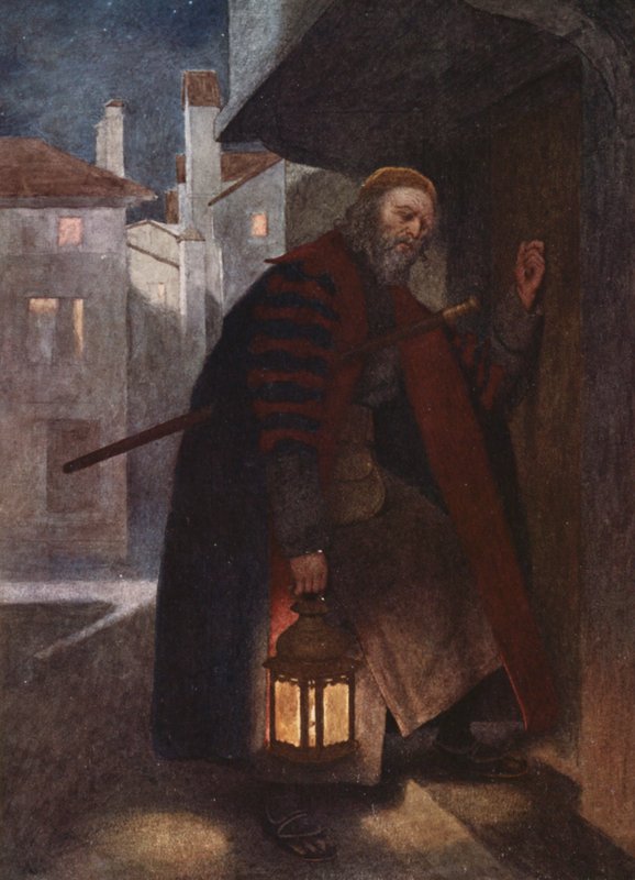 Shakespeare A velencei kalmár című műve: Shylock (színes litográfia) alkotó: James Dromgole Linton