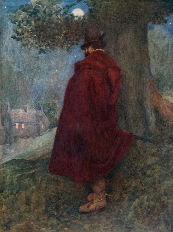 Bothwell grófja éjjel nézi a Kirk-o-Field nevű magányos házat alkotó: James Dromgole Linton