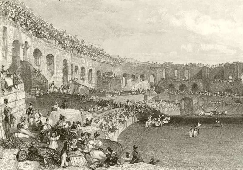 Amfiteátrum Nismesben alkotó: James Duffield Harding