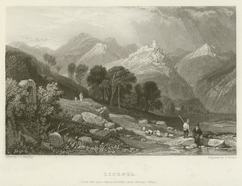 Licenza, onnan, ahol korábban a Horatius-villa állt alkotó: James Duffield Harding