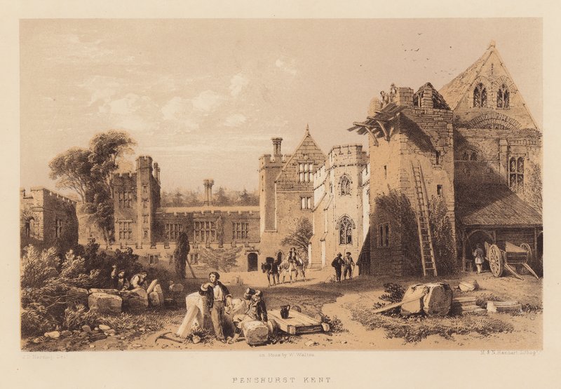 Penshurst, Kent (akvatinta) alkotó: James Duffield Harding