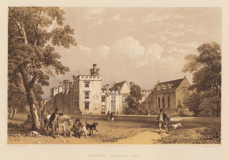Penshurst a Parkból (akvatinta) alkotó: James Duffield Harding