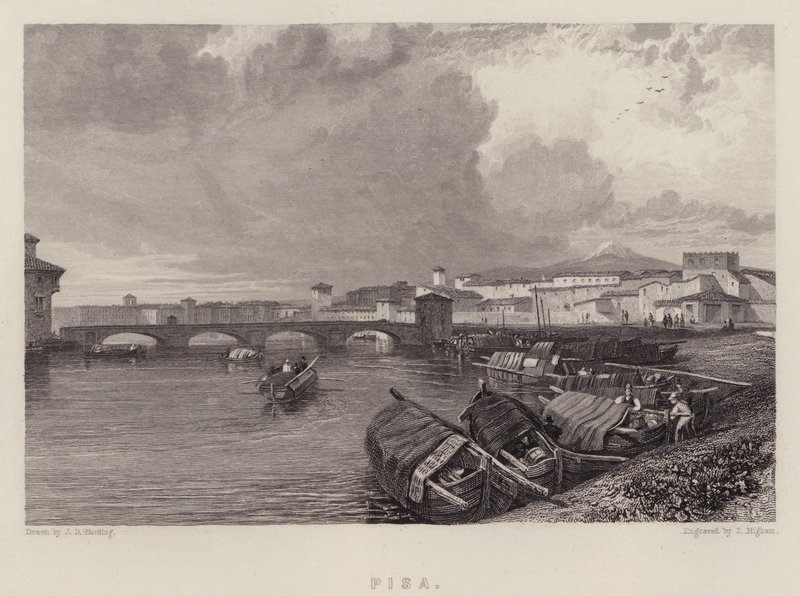 Pisa (színes litó) alkotó: James Duffield Harding