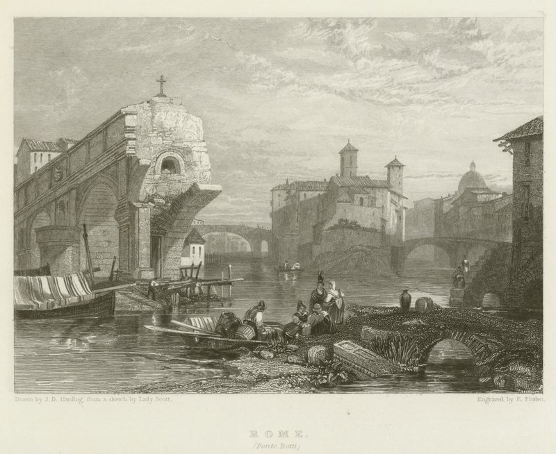 Róma, Ponte Rotti alkotó: James Duffield Harding
